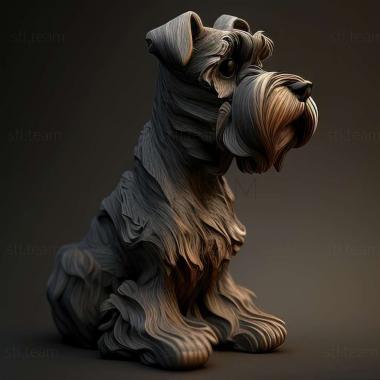 3D model Zwergschnauzer dog (STL)